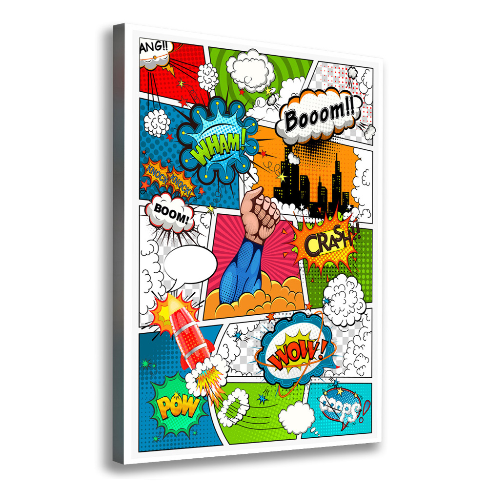 Nowoczesny fotoobraz canvas na ramie pionowy Komiks