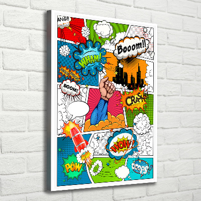 Nowoczesny fotoobraz canvas na ramie pionowy Komiks