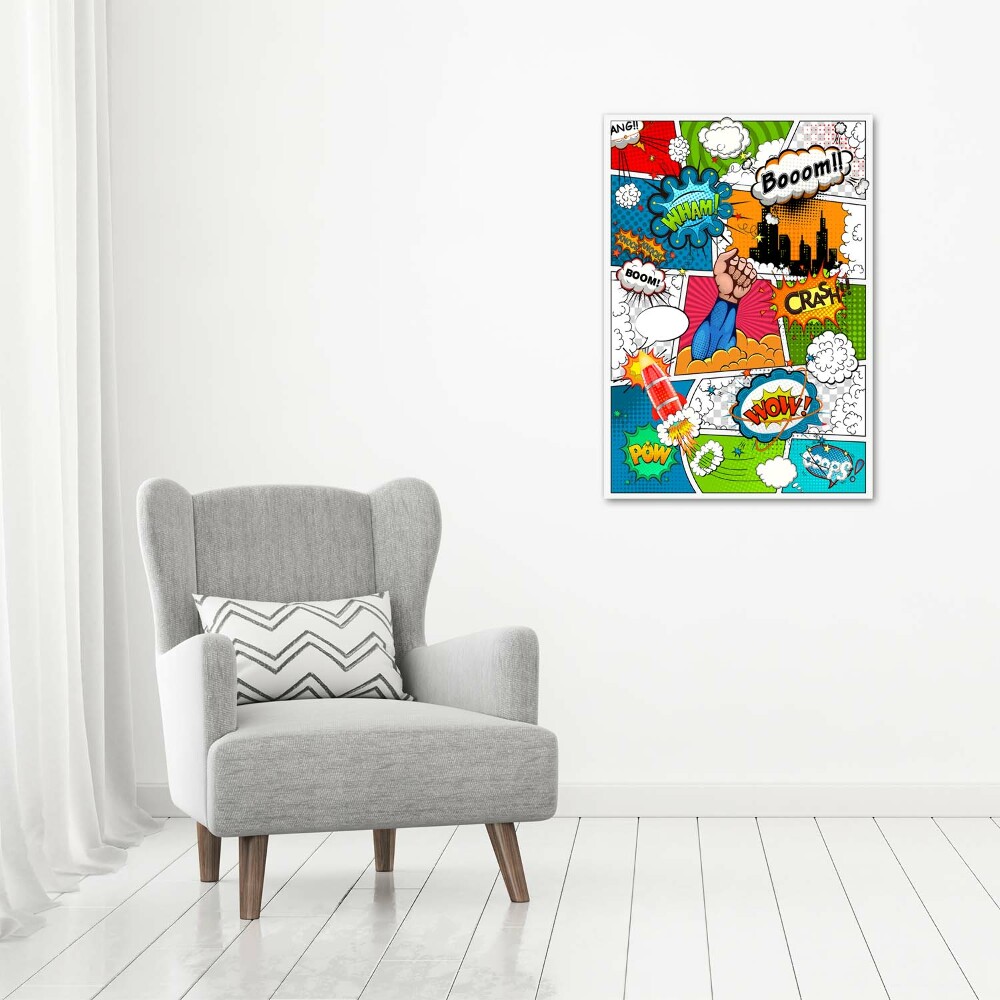 Nowoczesny fotoobraz canvas na ramie pionowy Komiks