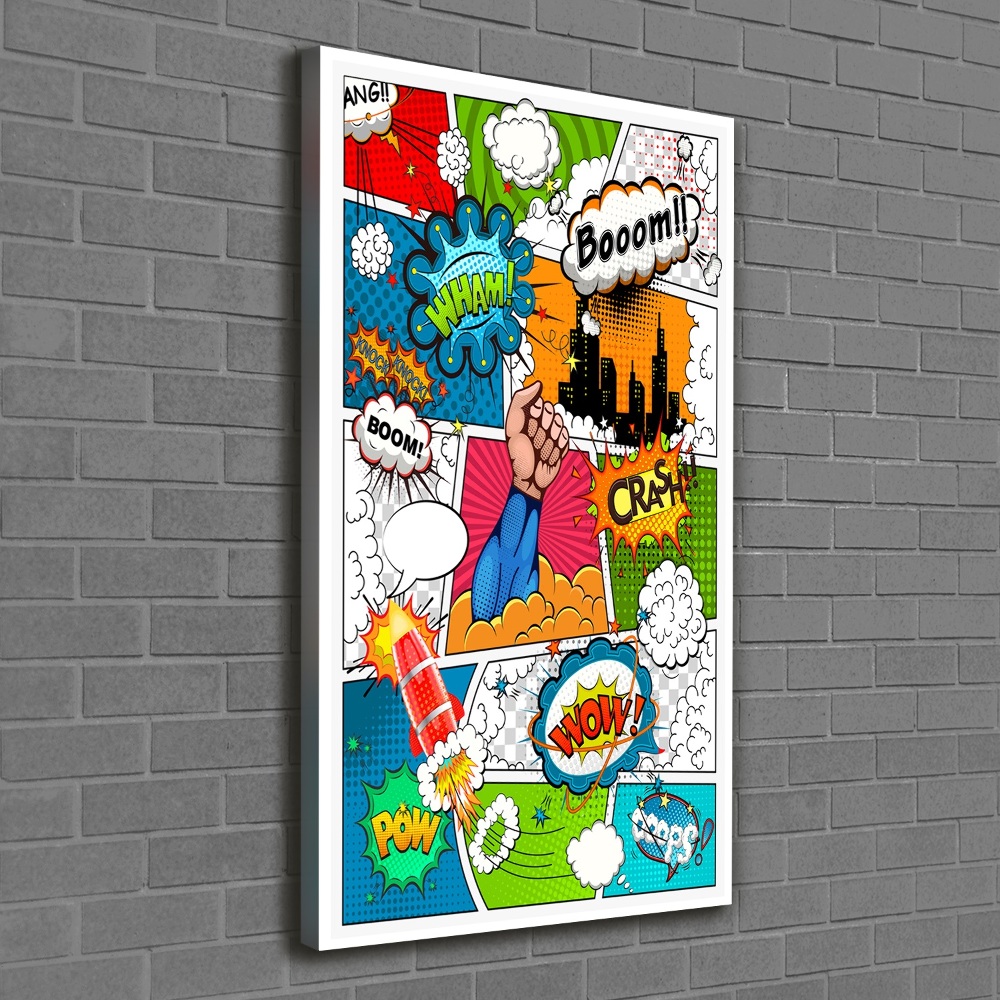 Nowoczesny fotoobraz canvas na ramie pionowy Komiks