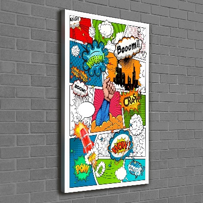 Nowoczesny fotoobraz canvas na ramie pionowy Komiks