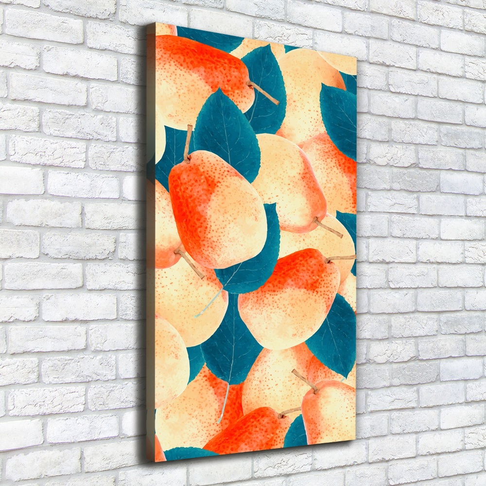 Nowoczesny obraz canvas na ramie pionowy Gruszki