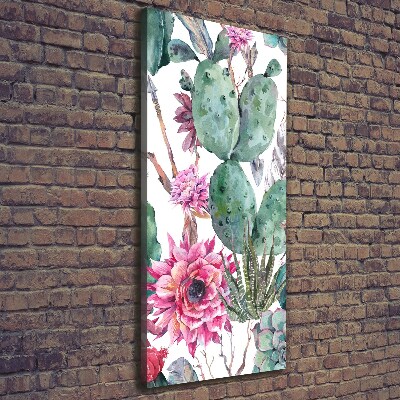Nowoczesny obraz canvas na ramie pionowy Kaktusy