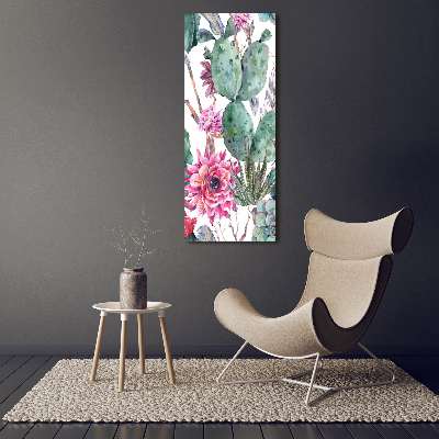 Nowoczesny obraz canvas na ramie pionowy Kaktusy