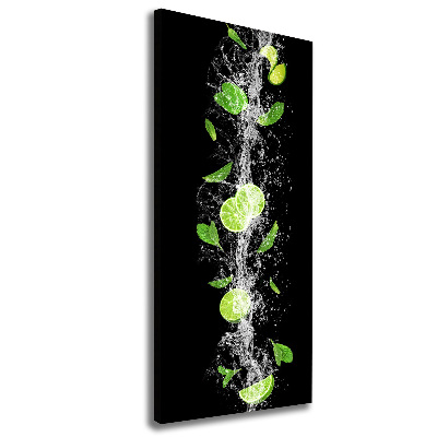 Nowoczesny obraz canvas na ramie pionowy Limonki