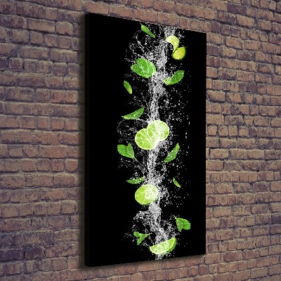 Nowoczesny obraz canvas na ramie pionowy Limonki