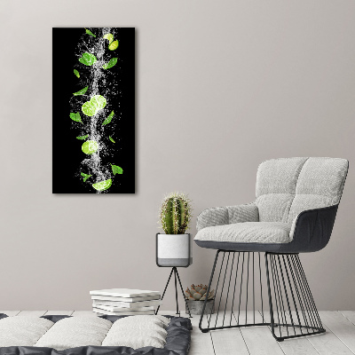 Nowoczesny obraz canvas na ramie pionowy Limonki