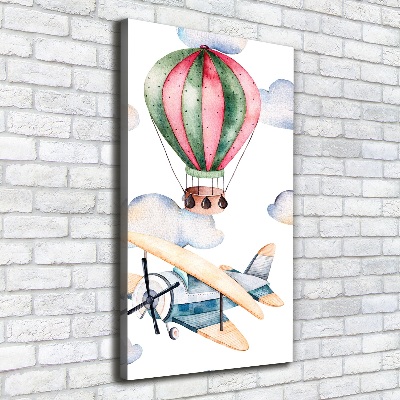 Foto obraz na płótnie pionowy Balony i samoloty