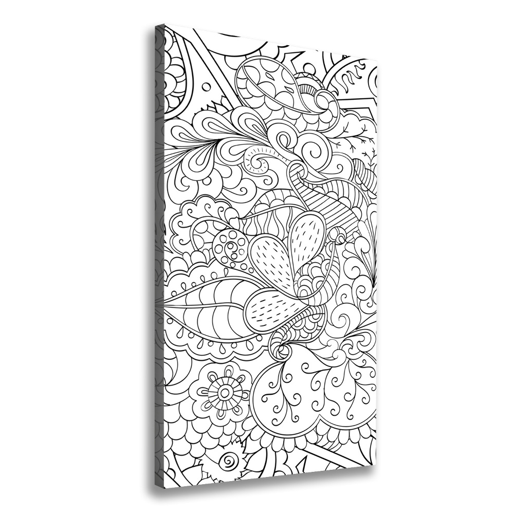 Foto obraz na płótnie pionowy Tło Zentangle