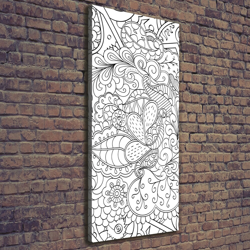 Foto obraz na płótnie pionowy Tło Zentangle