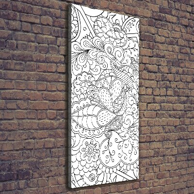 Foto obraz na płótnie pionowy Tło Zentangle