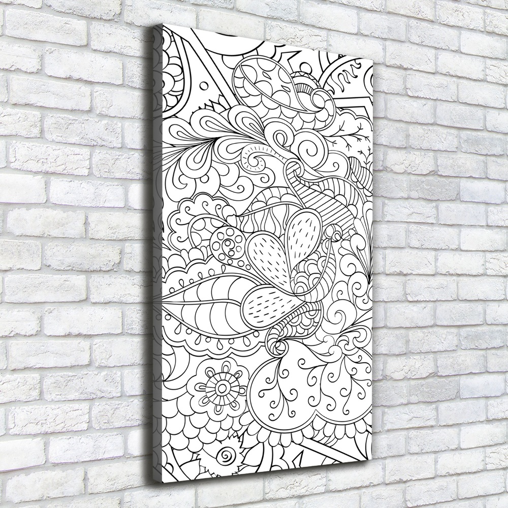 Foto obraz na płótnie pionowy Tło Zentangle