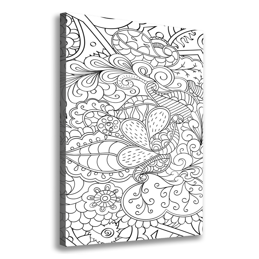 Foto obraz na płótnie pionowy Tło Zentangle