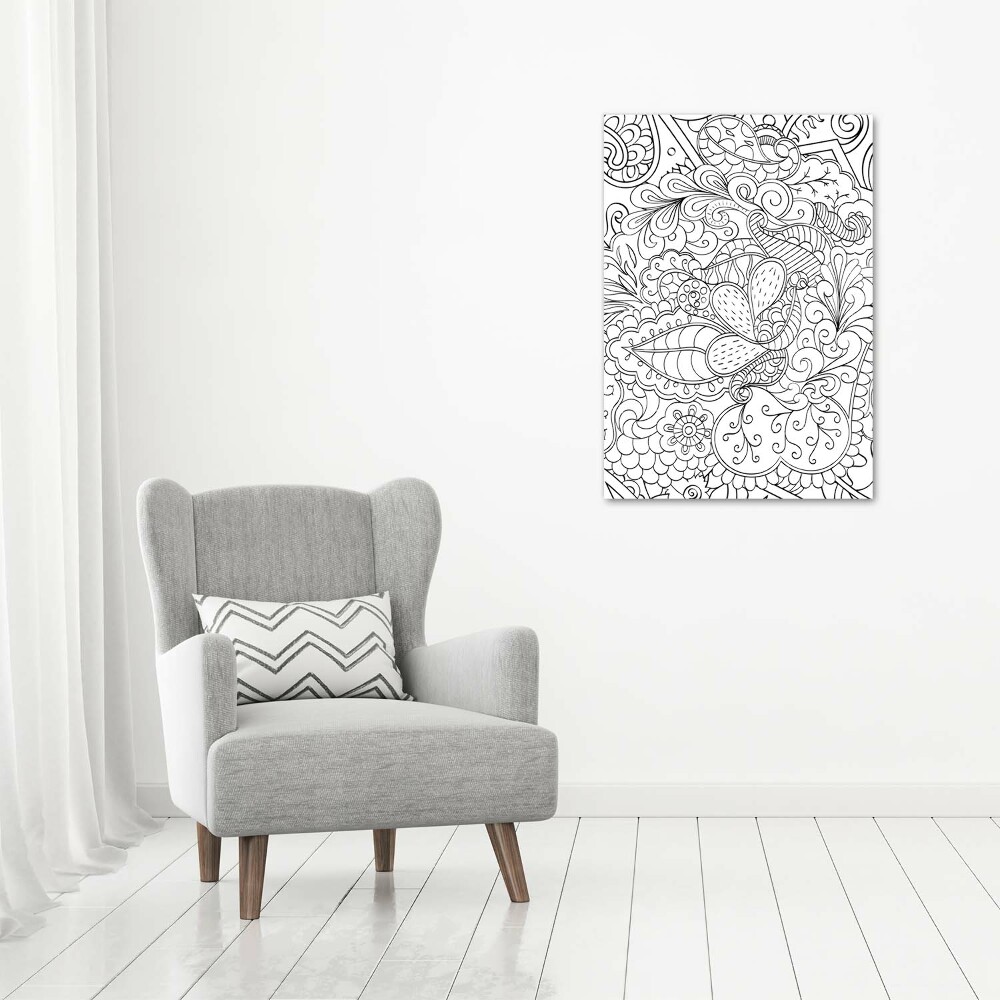 Foto obraz na płótnie pionowy Tło Zentangle