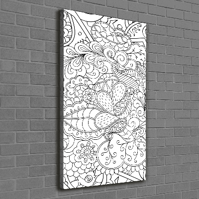 Foto obraz na płótnie pionowy Tło Zentangle