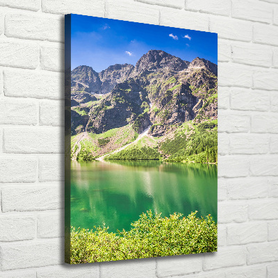 Foto obraz na płótnie pionowy Morskie oko Tatry