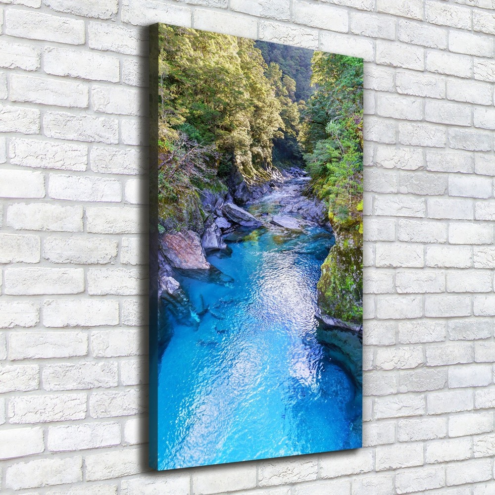 Foto obraz canvas pionowy Rzeka w lesie