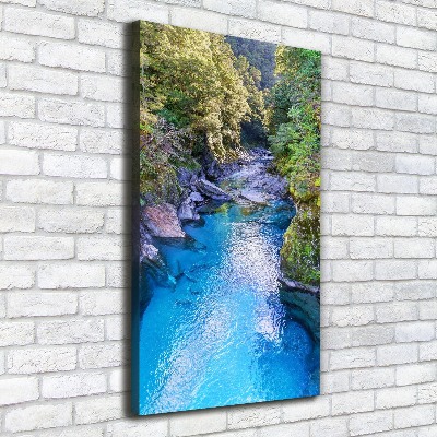 Foto obraz canvas pionowy Rzeka w lesie