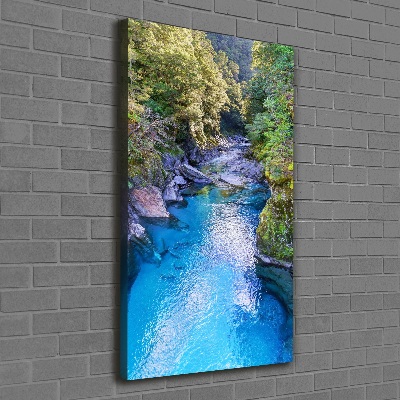 Foto obraz canvas pionowy Rzeka w lesie