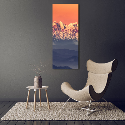 Foto obraz na płótnie pionowy Panorama Tatry