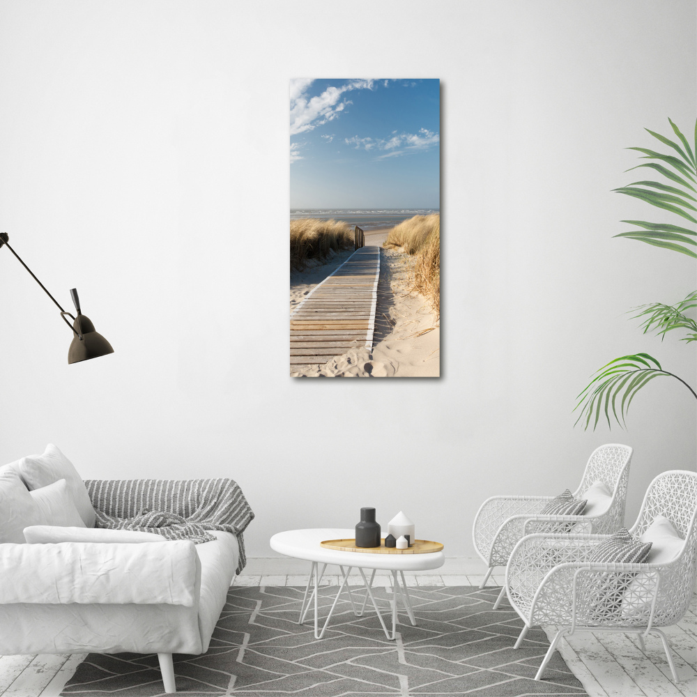 Foto obraz na płótnie pionowy Ścieżka na plażę