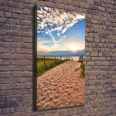 Foto obraz na płótnie pionowy Ścieżka na plażę