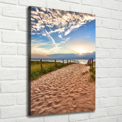Foto obraz na płótnie pionowy Ścieżka na plażę