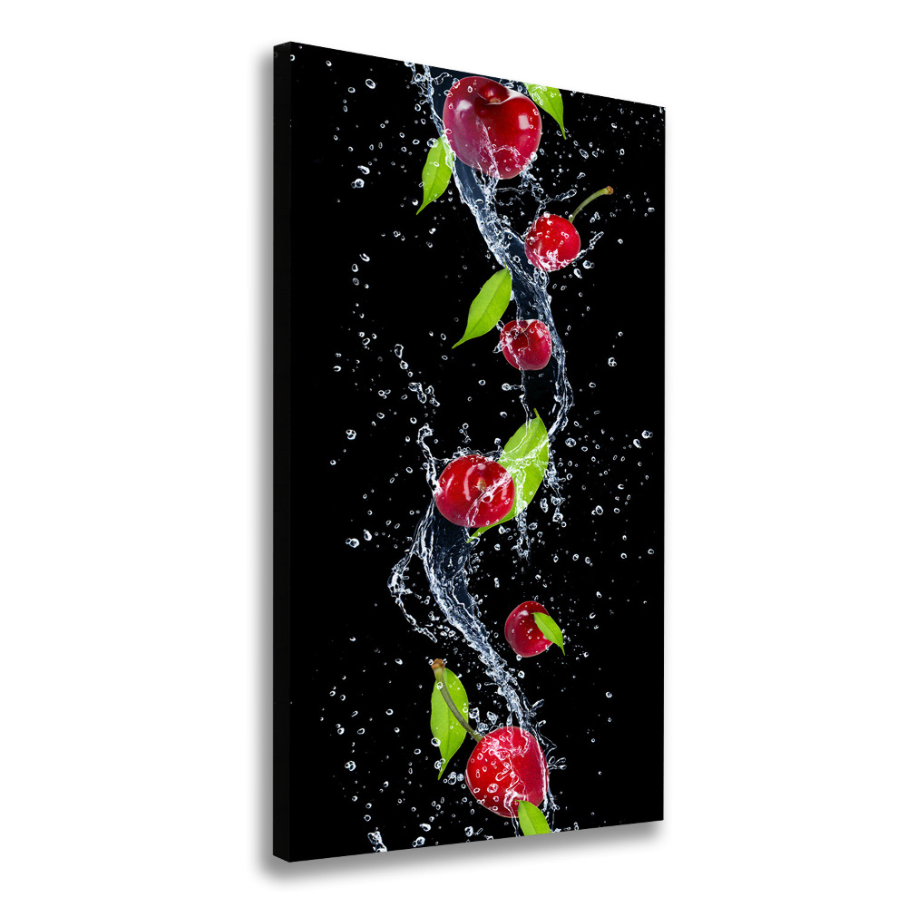 Nowoczesny fotoobraz canvas na ramie pionowy Wiśnie