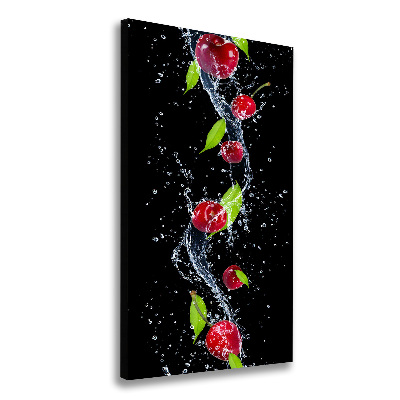 Nowoczesny fotoobraz canvas na ramie pionowy Wiśnie