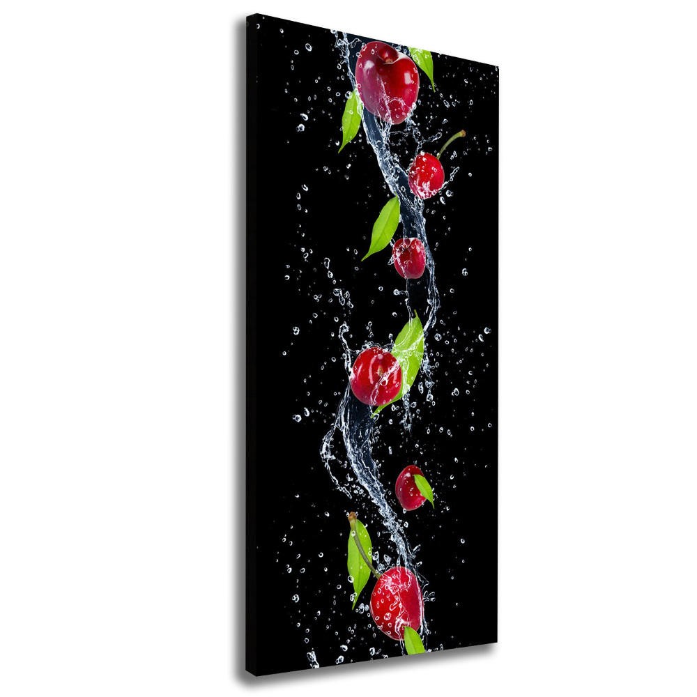 Nowoczesny fotoobraz canvas na ramie pionowy Wiśnie