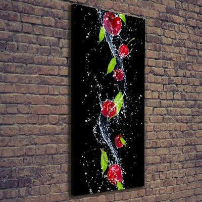 Nowoczesny fotoobraz canvas na ramie pionowy Wiśnie