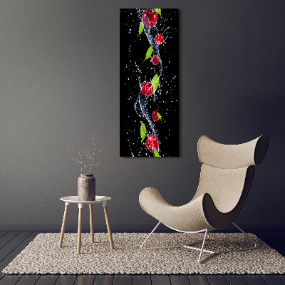 Nowoczesny fotoobraz canvas na ramie pionowy Wiśnie