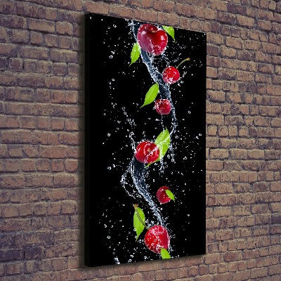 Nowoczesny fotoobraz canvas na ramie pionowy Wiśnie