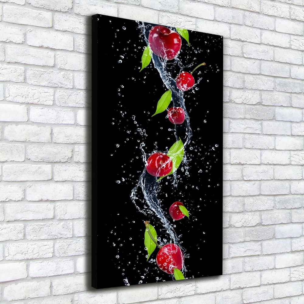 Nowoczesny fotoobraz canvas na ramie pionowy Wiśnie
