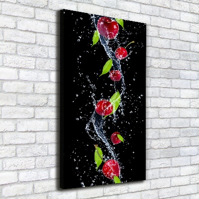 Nowoczesny fotoobraz canvas na ramie pionowy Wiśnie