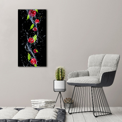 Nowoczesny fotoobraz canvas na ramie pionowy Wiśnie