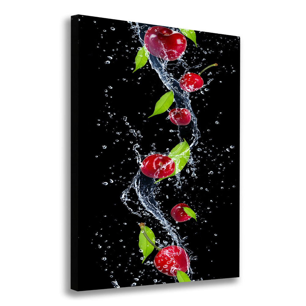 Nowoczesny fotoobraz canvas na ramie pionowy Wiśnie