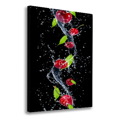 Nowoczesny fotoobraz canvas na ramie pionowy Wiśnie