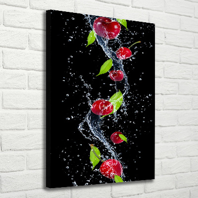 Nowoczesny fotoobraz canvas na ramie pionowy Wiśnie