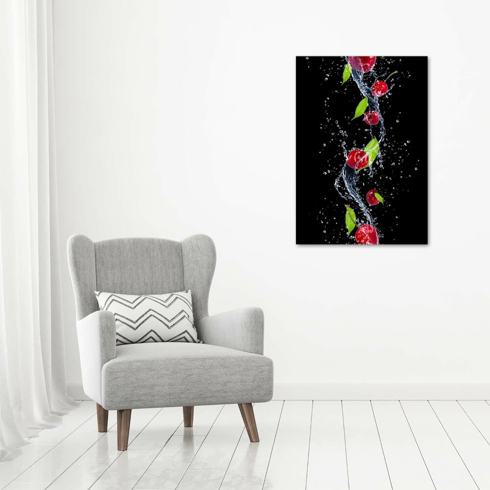 Nowoczesny fotoobraz canvas na ramie pionowy Wiśnie