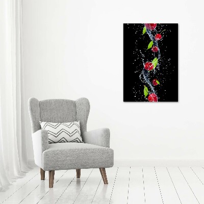 Nowoczesny fotoobraz canvas na ramie pionowy Wiśnie