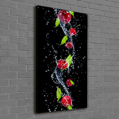Nowoczesny fotoobraz canvas na ramie pionowy Wiśnie