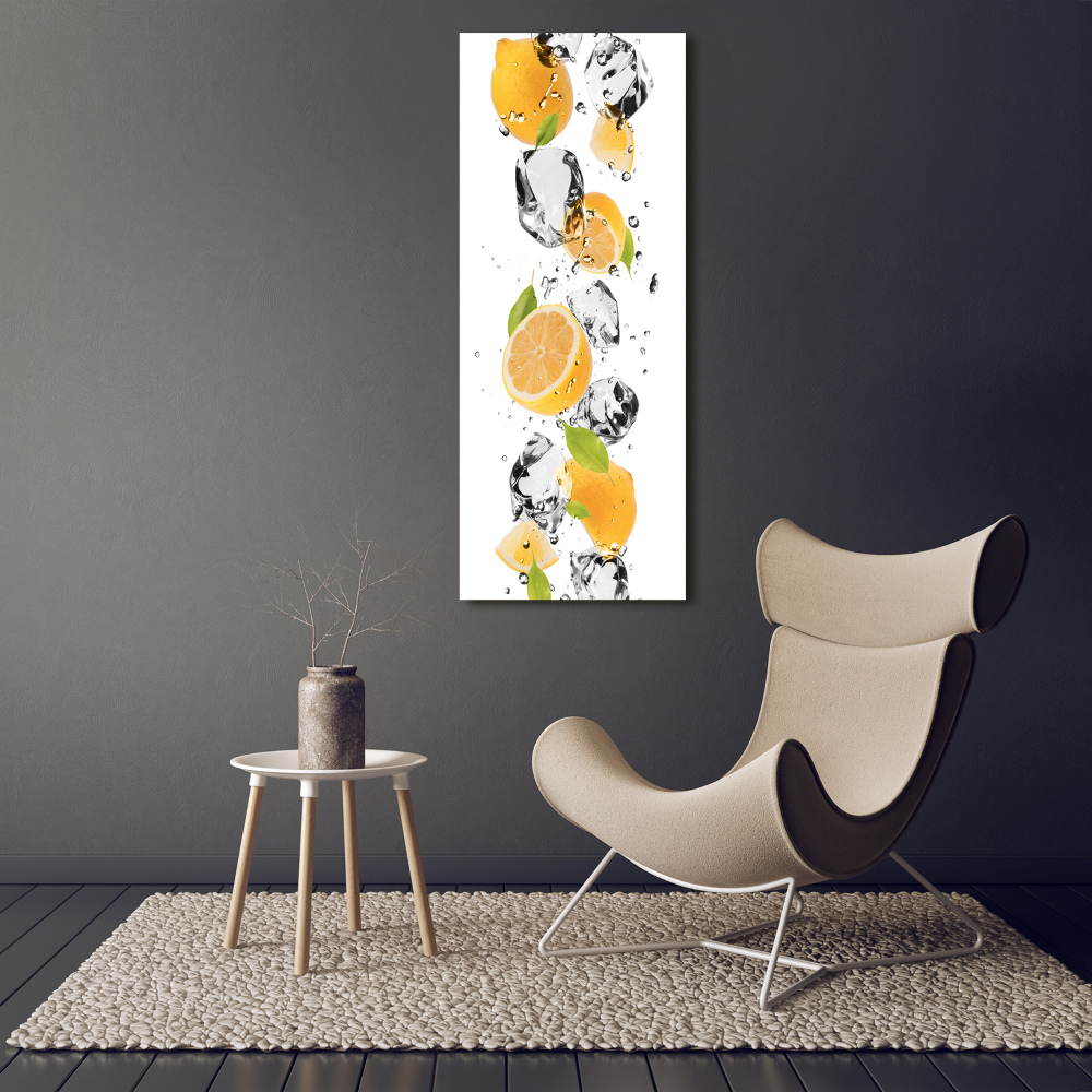 Foto obraz canvas pionowy Cytryny i woda