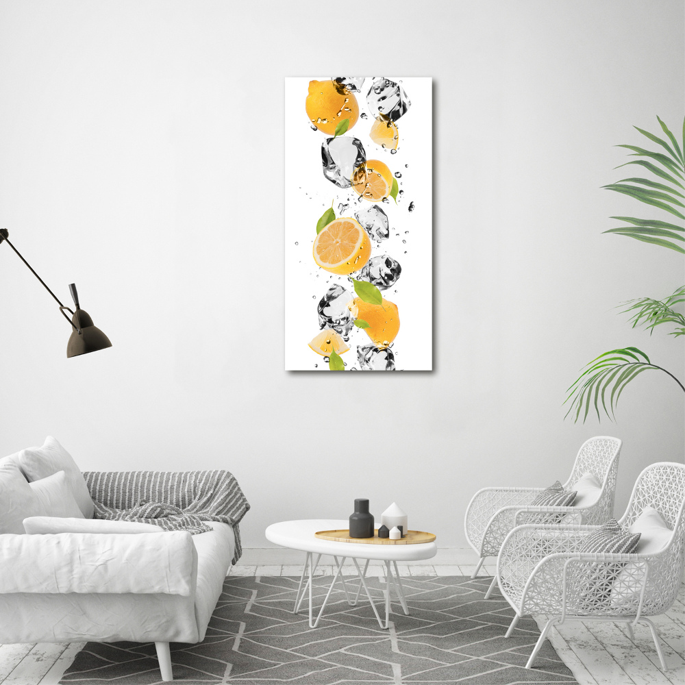 Foto obraz canvas pionowy Cytryny i woda