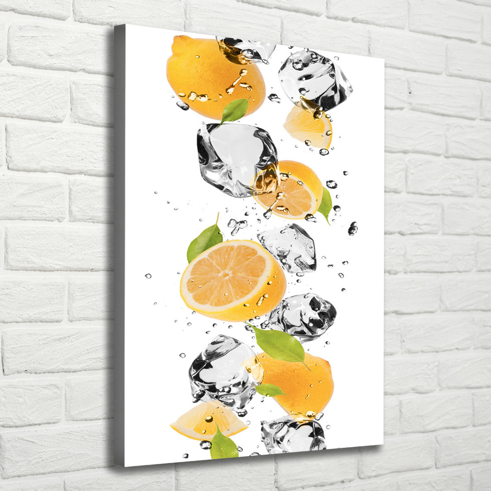 Foto obraz canvas pionowy Cytryny i woda