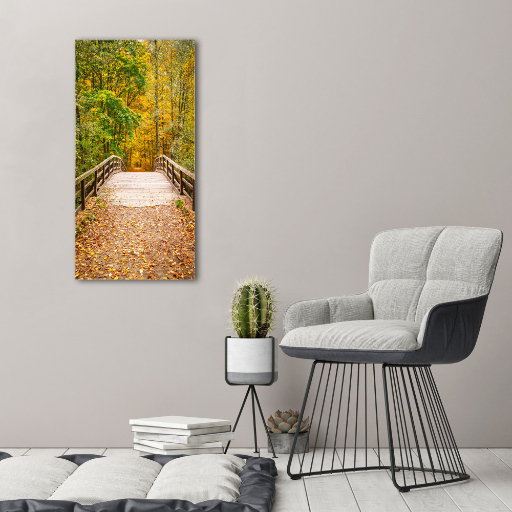 Foto obraz canvas pionowy Las jesienią