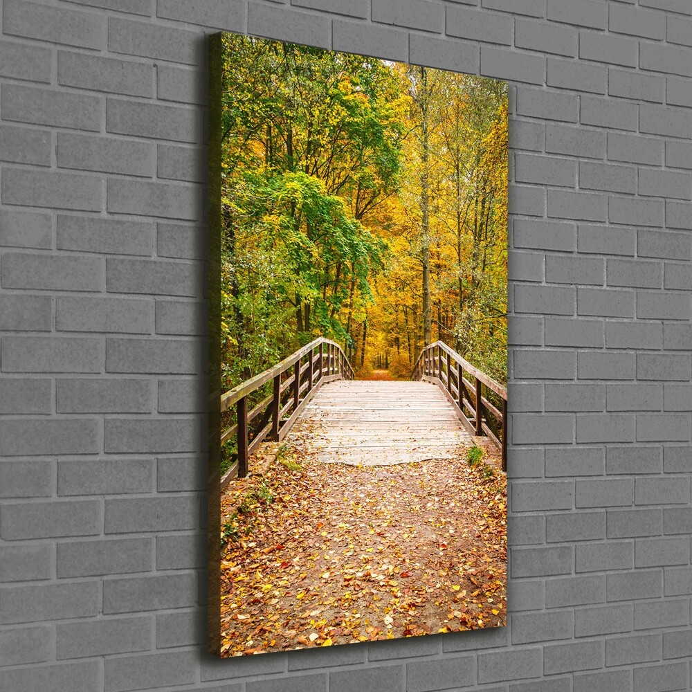 Foto obraz canvas pionowy Las jesienią