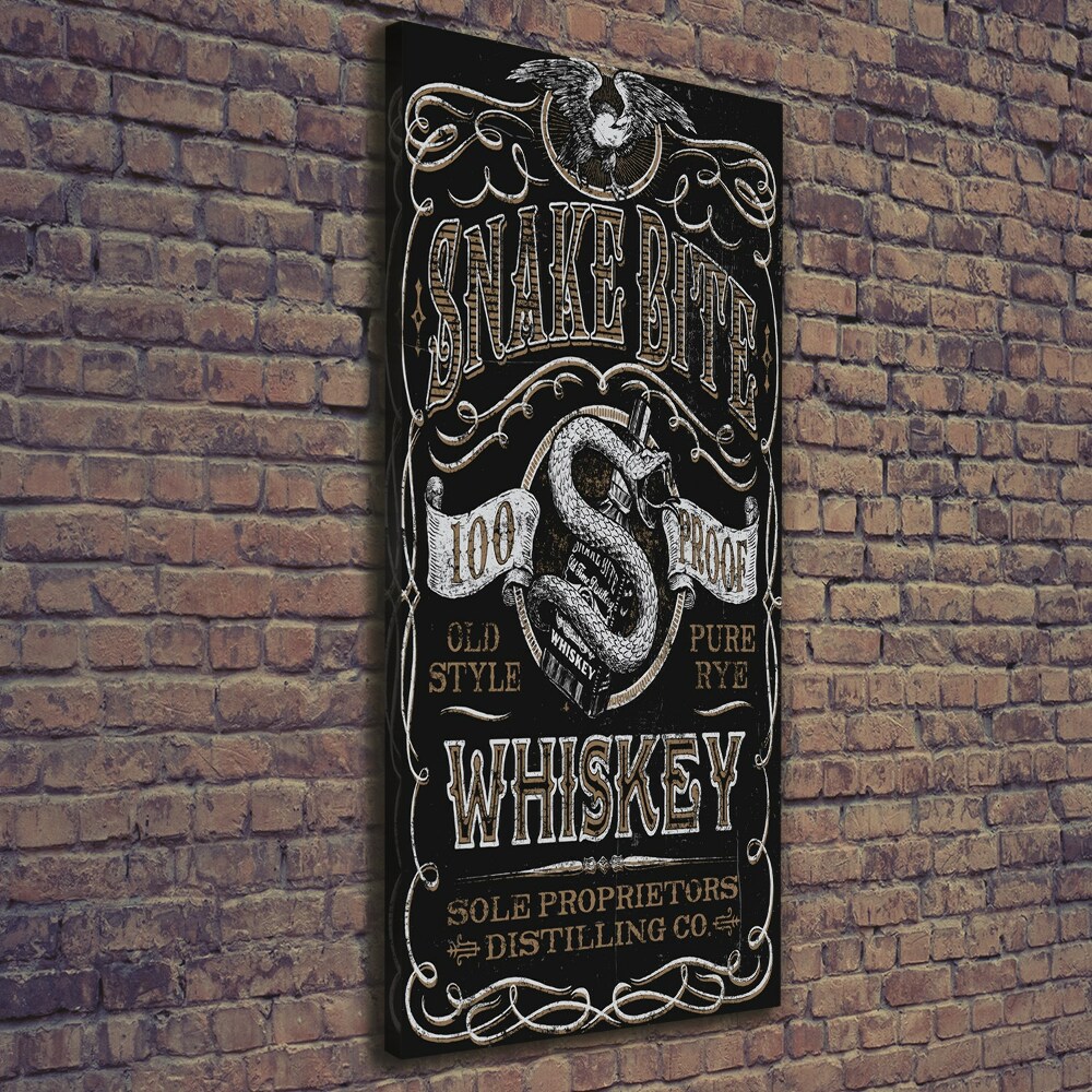 Nowoczesny obraz canvas na ramie pionowy Whiskey
