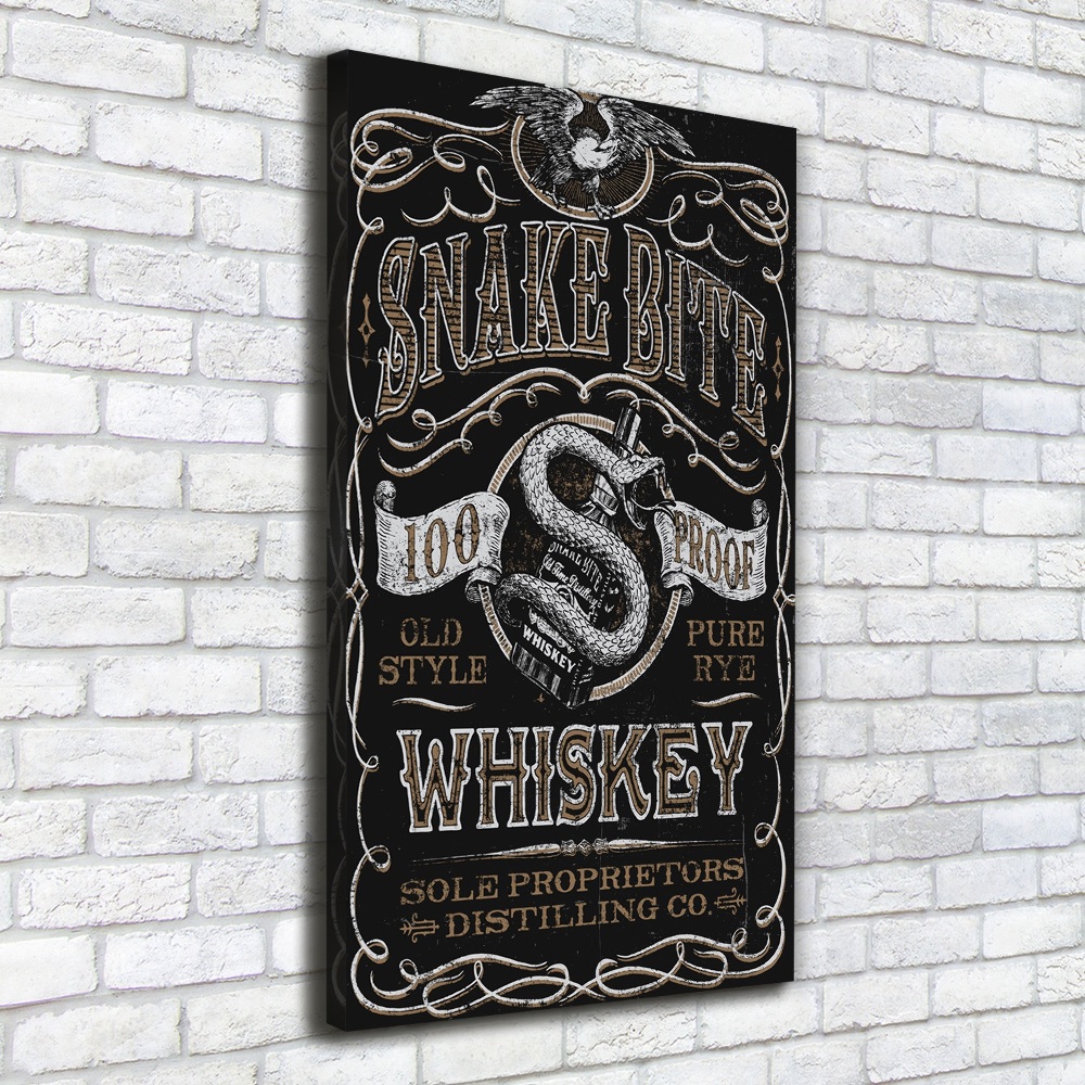 Nowoczesny obraz canvas na ramie pionowy Whiskey