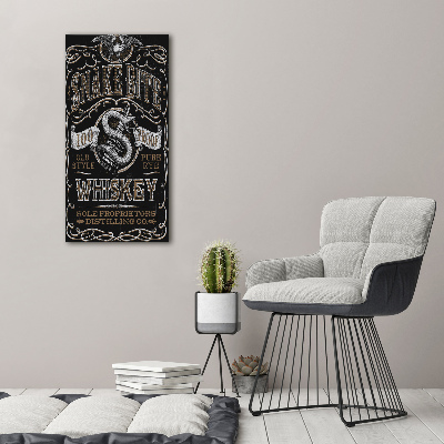 Nowoczesny obraz canvas na ramie pionowy Whiskey